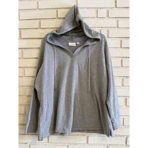 Jingle Belles by Kim Gravel Women's Hoodie w Sparkle Ties Gray Size 2X